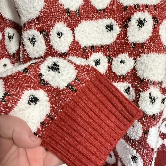 Ricki's Red and Cream Knit Sheep Sweater - Picture 8 of 9